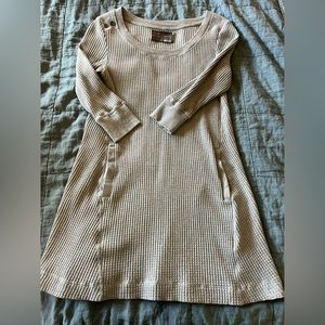 Anthro Anthropologie Grey Waffle Comfy Dress Saturday Sunday Monday Tuesday